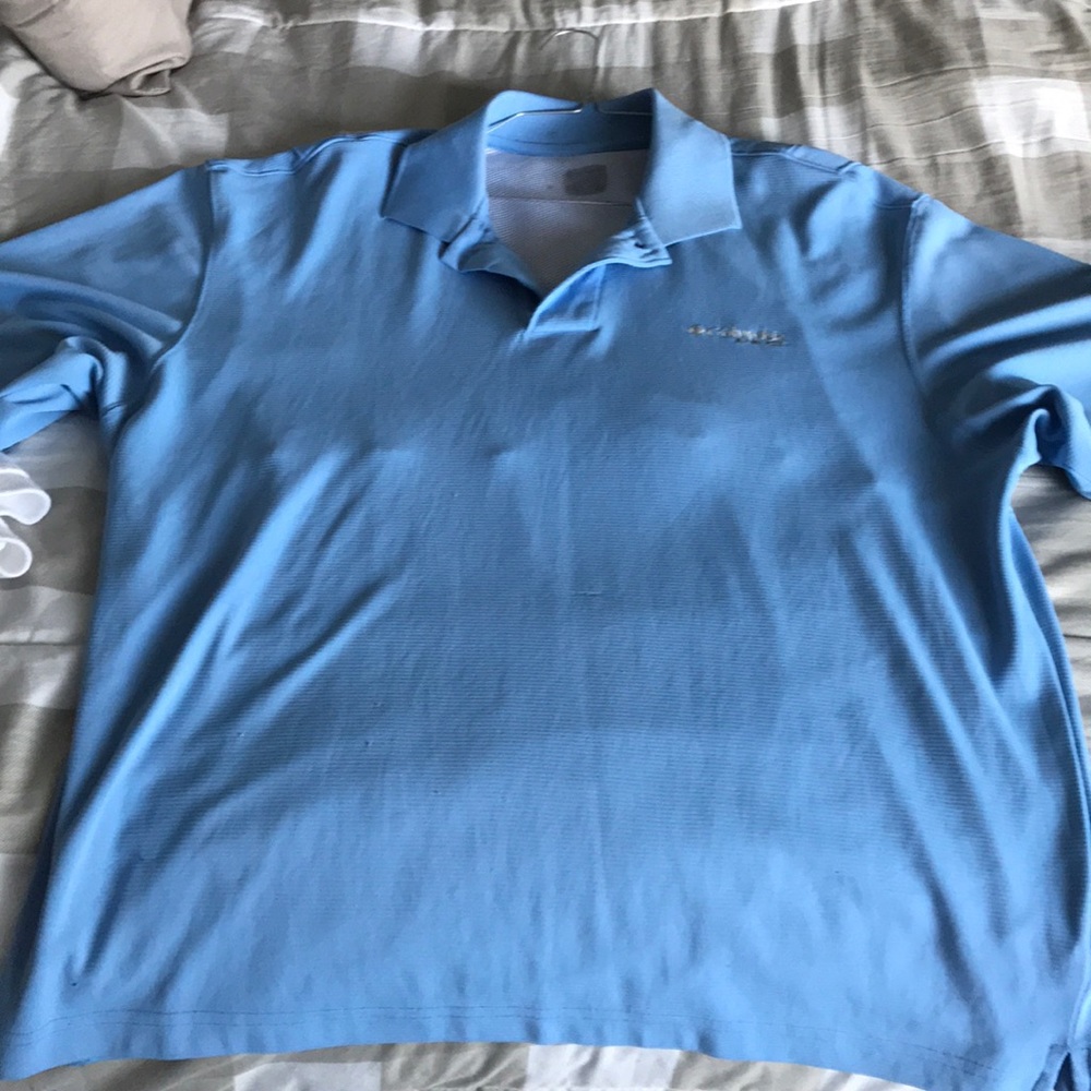 Pfg blue fishing polo